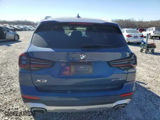 2022 BMW X3 sDrive30i with VIN 5UX43DP09N9M38426, listed as a Copart auction lot 46523435 with 45,306 mi miles and Salvage Title. Bid and sale history available at carsss.com. Image 6.