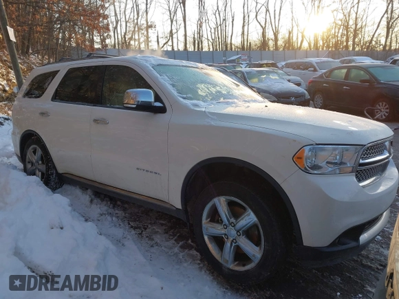 2012 Dodge Durango Citadel with VIN 1C4RDJEG7CC312522, listed as a IAAI auction lot 41334545 with 199,925 mi miles and . Bid and sale history available at DreamBid. Image 1.