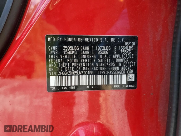 2020 Honda Fit EX z VIN 3HGGK5H85LM720199, wystawiony jako Copart lot #59347795 z przebiegiem 15 663 mil mil oraz Szkoda całkowita • Salvage title. Historia ofert i sprzedaży dostępna na DreamBid. Obrazek 12.