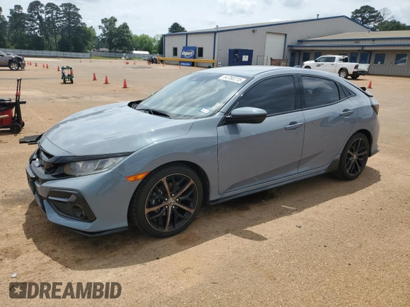2021 Honda Civic Sport with VIN SHHFK7H42MU211162, listed as a Copart auction lot 54780215 with 84,938 mi miles and Salvage Title. Bid and sale history available at DreamBid. Image 1.