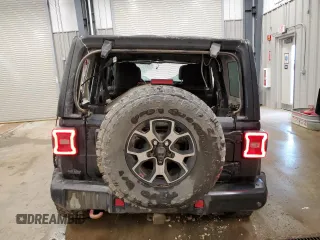 2018 Jeep Wrangler Unlimited Rubicon z VIN 1C4HJXFG0JW113054, wystawiony jako Copart lot #55884355 z przebiegiem Nie podano mil oraz Szkoda całkowita • Salvage title. Historia ofert i sprzedaży dostępna na DreamBid. Obrazek 6.
