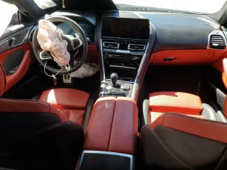 2023 BMW 8 Series M850i with VIN WBAGV8C0XPCK39846, listed as a Copart auction lot 61173594 with 0 mi miles and Salvage Title. Bid and sale history available at carsss.com. Image 8.