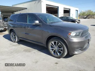2019 Dodge Durango GT Plus with VIN 1C4RDHDG0KC650739, listed as a Copart auction lot 55260435 with 66,506 mi miles and Salvage title. Bid and sale history available at DreamBid. Image 4.