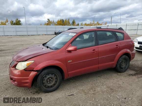 2005 Pontiac Vibe with VIN 5Y2SM63885Z461385, listed as a Copart auction lot 73600284 with 299,999 mi miles and Salvage Title. Bid and sale history available at carsss.com. Image 1.