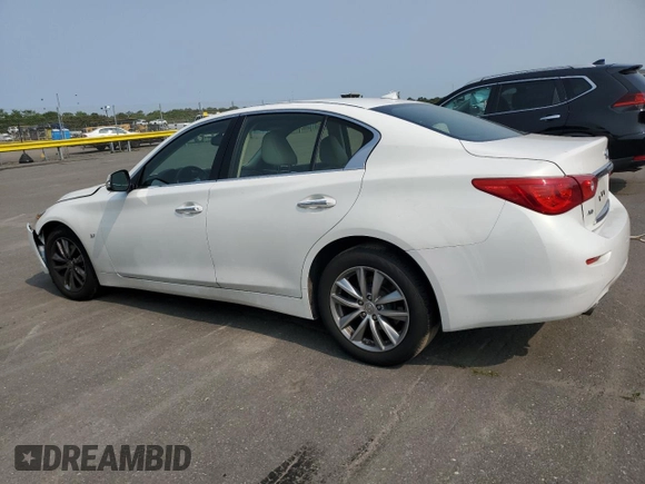 2015 Infiniti Q50 Premium with VIN JN1BV7AR3FM400123, listed as a Copart auction lot 58778025 with 59,606 mi miles and Salvage title. Bid and sale history available at DreamBid. Image 2.