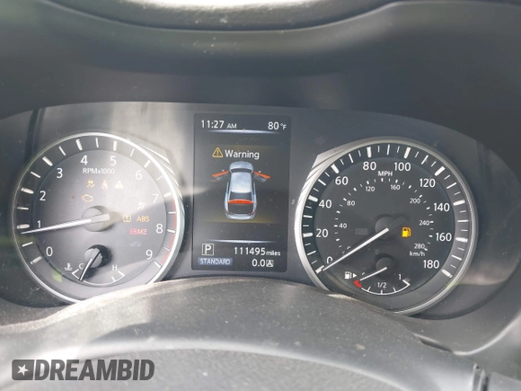 2018 Infiniti Q50 3.0t Luxe with VIN JN1EV7AR1JM611505, listed as a IAAI auction lot 42158718 with 111,495 mi miles. Bid and sale history available at carsss.com. Image 7.