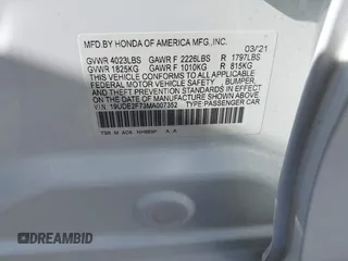 2021 Acura ILX Premium with VIN 19UDE2F73MA007352, listed as a IAAI auction lot 42548780 with 51,339 mi miles and . Bid and sale history available at DreamBid. Image 9.