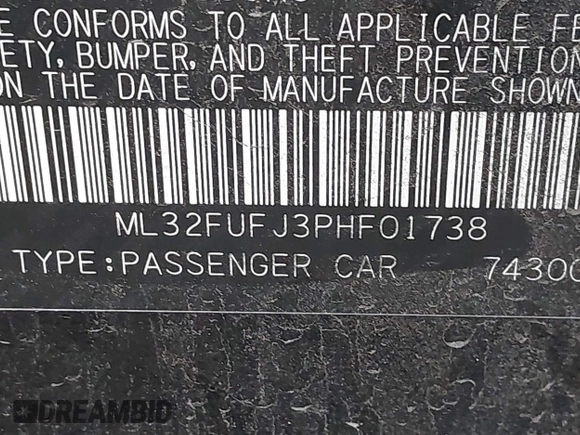 2023 Mitsubishi Mirage ES with VIN ML32FUFJ3PHF01738, listed as a IAAI auction lot 40819626 with 30,389 mi miles and . Bid and sale history available at DreamBid. Image 9.