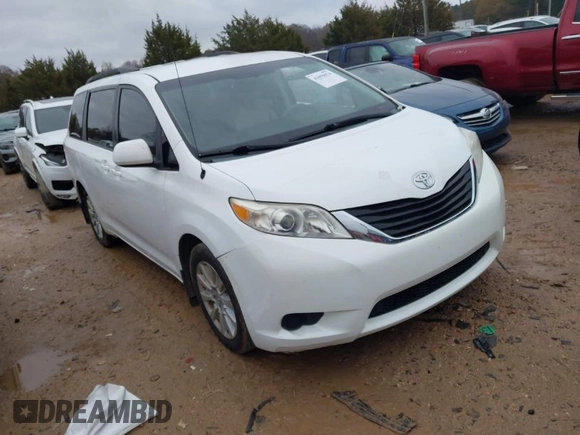 2012 Toyota Sienna LE with VIN 5TDJK3DC3CS048579, listed as a IAAI auction lot 41055074 with 202,791 mi miles. Bid and sale history available at carsss.com. Image 1.
