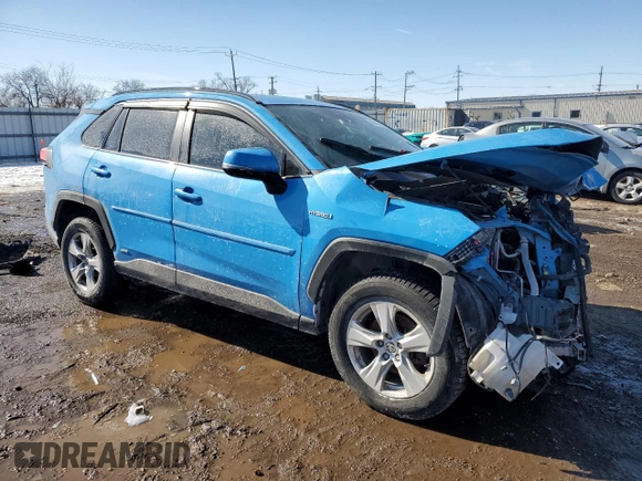 2021 Toyota RAV4 Hybrid XLE with VIN 4T3RWRFV0MU048192, listed as a Copart auction lot 46484215 with 46,942 mi miles and Salvage Title. Bid and sale history available at carsss.com. Image 4.