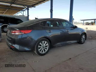 2017 Kia Optima LX with VIN 5XXGT4L38HG121842, listed as a Copart auction lot 47053965 with 150,470 mi miles and Salvage Title. Bid and sale history available at carsss.com. Image 3.