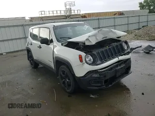 2017 Jeep Renegade Sport with VIN ZACCJBAB3HPE58322, listed as a Copart auction lot 59381615 with 140,437 mi miles and Salvage title. Bid and sale history available at DreamBid. Image 14.