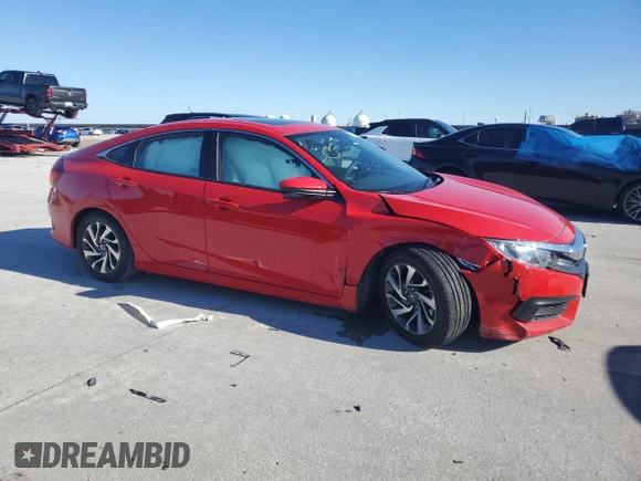 2016 Honda Civic EX with VIN 2HGFC2F72GH543505, listed as a Copart auction lot 87954465 with 25,690 mi miles and Salvage Title. Bid and sale history available at DreamBid. Image 4.