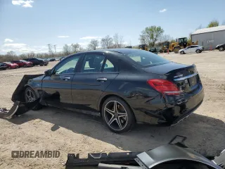 2018 Mercedes-Benz C 43 AMG with VIN 55SWF6EB7JU266087, listed as a Copart auction lot 52188745 with 45,891 mi miles and Salvage title. Bid and sale history available at DreamBid. Image 2.