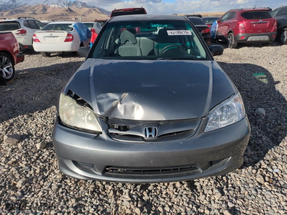 2005 Honda Civic Sdn LX with VIN 2HGES15585H567619, listed as a Copart auction lot 43190215 with 135,626 mi miles and Salvage Title. Bid and sale history available at carsss.com. Image 5.