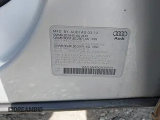 2012 Audi Q5 Premium Plus with VIN WA1LFAFP9CA098556, listed as a IAAI auction lot 42667989 with 144,427 mi miles and . Bid and sale history available at DreamBid. Image 9.