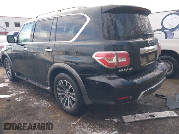 2020 Nissan Armada SL with VIN JN8AY2NC4LX519807, listed as a IAAI auction lot 41522194 with 108,532 mi miles. Bid and sale history available at carsss.com. Image 3.