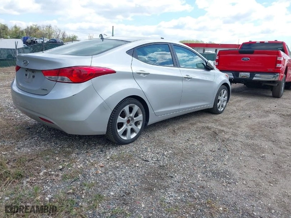 2013 Hyundai Elantra GLS PZEV with VIN KMHDH4AE3DU493386, listed as a IAAI auction lot 42038826 with 352,328 mi miles. Bid and sale history available at carsss.com. Image 4.