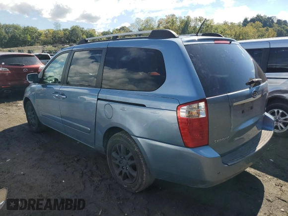2009 Kia Sedona LX with VIN KNDMB233X96279951, listed as a Copart auction lot 73436374 with 76,558 mi miles and Clean Title. Bid and sale history available at carsss.com. Image 2.