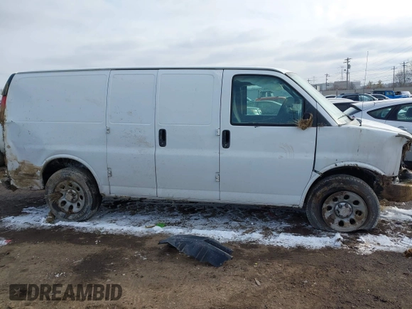 2010 Chevrolet Express Cargo Van with VIN 1GCUGADX6A1154119, listed as a IAAI auction lot 41608254 with 156,816 mi miles. Bid and sale history available at carsss.com. Image 14.