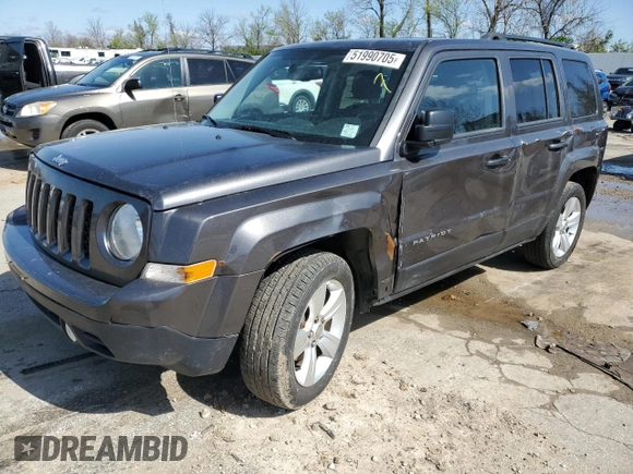 2016 Jeep Patriot Latitude with VIN 1C4NJPFA9GD793975, listed as a Copart auction lot 51990705 with 187,706 mi miles and Salvage title. Bid and sale history available at DreamBid. Image 1.
