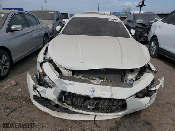 2014 Maserati Ghibli S Q4 with VIN ZAM57RTA2E1083387, listed as a Copart auction lot 53621465 with 0 mi miles and Salvage Title. Bid and sale history available at carsss.com. Image 5.