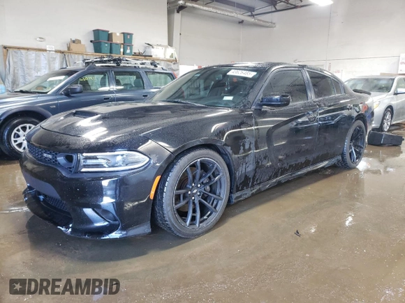 2019 Dodge Charger Scat Pack with VIN 2C3CDXGJ2KH520373, listed as a Copart auction lot 43626485 with 29,582 mi miles and Salvage Title. Bid and sale history available at DreamBid. Image 1.