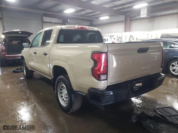 2023 Chevrolet Colorado 2WD Work Truck with VIN 1GCGSBECXP1166103, listed as a Copart auction lot 46709515 with 22,481 mi miles and Clean Title. Bid and sale history available at carsss.com. Image 2.