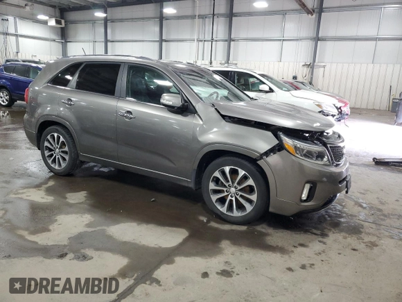 2014 Kia Sorento SX with VIN 5XYKWDA78EG477870, listed as a Copart auction lot 48253995 with 141,640 mi miles and Salvage Title. Bid and sale history available at carsss.com. Image 4.