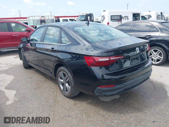 2024 Volkswagen Jetta SE with VIN 3VW7M7BU0RM059133, listed as a IAAI auction lot 42553729 with 13,091 mi miles and . Bid and sale history available at DreamBid. Image 3.