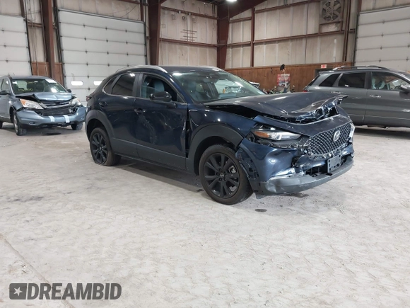 2024 Mazda CX-30 S Select Sport z VIN 3MVDMBBM2RM707143, wystawiony jako IAAI lot #42267284 z przebiegiem 6 133 mil mil oraz . Historia ofert i sprzedaży dostępna na DreamBid. Obrazek 1.