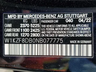 2022 Mercedes-Benz E 350 with VIN W1KZF8DB0NB077775, listed as a Copart auction lot 56567085 with 39,548 mi miles and Salvage title. Bid and sale history available at DreamBid. Image 13.