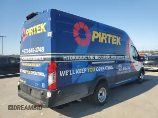 2024 Ford Transit Cargo with VIN 1FTRU8XG0RKA03544, listed as a Copart auction lot 80973924 with 3,415 mi miles and Salvage Title. Bid and sale history available at DreamBid. Image 3.