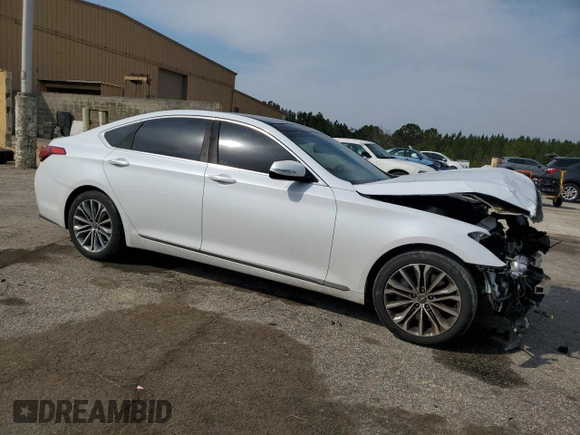 2017 Genesis G80 3.8L z VIN KMHGN4JE5HU192694, wystawiony jako Copart lot #48875045 z przebiegiem 141 416 mil mil oraz Szkody całkowita. Historia ofert i sprzedaży dostępna na DreamBid. Obrazek 4.