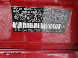 2012 Lexus IS 350 with VIN JTHCE5C21C5003018, listed as a Copart auction lot 85275074 with 155,713 mi miles and Clean title. Bid and sale history available at DreamBid. Image 14.