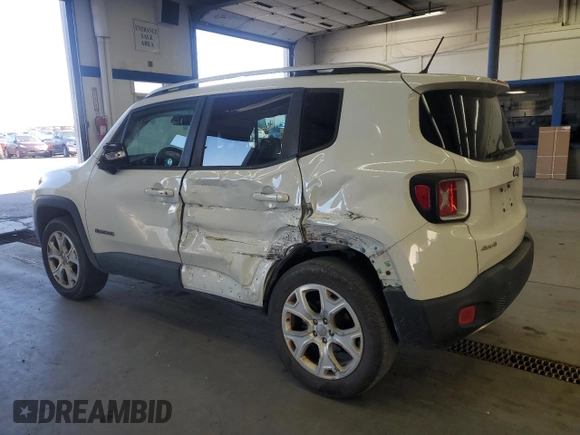 2017 Jeep Renegade Limited z VIN ZACCJBDB2HPG15382, wystawiony jako Copart lot #55858425 z przebiegiem 81 755 mil mil oraz Szkoda całkowita • Salvage title. Historia ofert i sprzedaży dostępna na DreamBid. Obrazek 2.