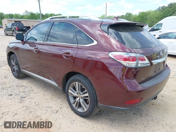 2015 Lexus RX 350 with VIN 2T2ZK1BA5FC161760, listed as a IAAI auction lot 42070539 with 208,612 mi miles and . Bid and sale history available at carsss.com. Image 3.