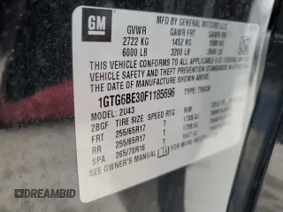2015 GMC Canyon 4WD SLE with VIN 1GTG6BE30F1185696, listed as a Copart auction lot 51091255 with 173,322 mi miles and Salvage Title. Bid and sale history available at carsss.com. Image 12.