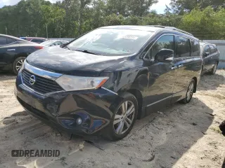 2015 Nissan Quest S with VIN JN8AE2KP0F9133569, listed as a Copart auction lot 62696234 with 150,930 mi miles and Salvage Title. Bid and sale history available at carsss.com. Image 1.