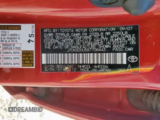 2008 Toyota Prius с VIN JTDKB20U587708443, выставлен на аукционе Copart как лот 65967825 с пробегом 183 449 миль миль и Чистый • Clean title. История ставок и продаж доступна на DreamBid. Изображение 13.