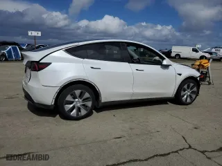 2023 Tesla Model Y Long Range with VIN 7SAYGDEE3PF693316, listed as a Copart auction lot 49501945 with 0 mi miles and Salvage Title. Bid and sale history available at carsss.com. Image 3.