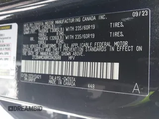 2024 Lexus RX with VIN 2T2BAMCA8RC042688, listed as a IAAI auction lot 41543838 with 6,747 mi miles. Bid and sale history available at carsss.com. Image 9.