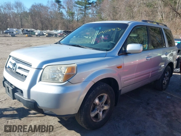 2007 Honda Pilot EX-L with VIN 2HKYF18667H528655, listed as a IAAI auction lot 41902313 with 183,504 mi miles and . Bid and sale history available at DreamBid. Image 2.