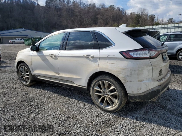 2017 Ford Edge Titanium with VIN 2FMPK4K81HBC42823, listed as a Copart auction lot 45937205 with 0 mi miles and Salvage Title. Bid and sale history available at carsss.com. Image 2.