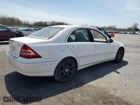 2005 Mercedes-Benz C 240 with VIN WDBRF81J85F664075, listed as a Copart auction lot 54221705 with Not provided miles and Salvage title. Bid and sale history available at DreamBid. Image 3.