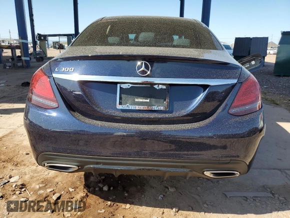 2020 Mercedes-Benz C with VIN 55SWF8DB9LU326662, listed as a Copart auction lot 52624405 with 39,162 mi miles and Salvage Title. Bid and sale history available at carsss.com. Image 6.