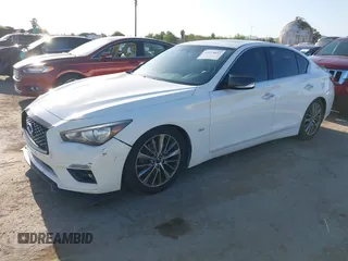 2018 Infiniti Q50 3.0t LUXE with VIN JN1EV7AP4JM364687, listed as a IAAI auction lot 41974812 with 87,439 mi miles. Bid and sale history available at carsss.com. Image 19.