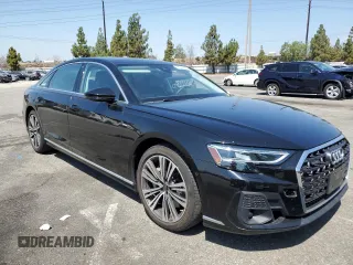 2022 Audi A8 with VIN WAULDAF86NN001617, listed as a Copart auction lot 63068504 with 25,974 mi miles and Salvage Title. Bid and sale history available at carsss.com. Image 4.