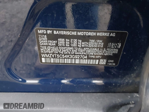 2019 MINI Countryman Cooper S z VIN WMZYT5C54K3G92704, wystawiony jako IAAI lot #41821521 z przebiegiem 95 087 mil mil oraz . Historia ofert i sprzedaży dostępna na DreamBid. Obrazek 9.