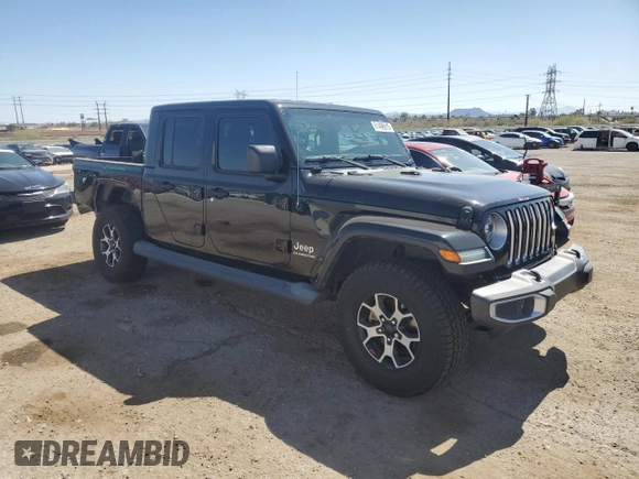 2020 Jeep Gladiator Overland with VIN 1C6HJTFG0LL106948, listed as a Copart auction lot 61496915 with 72,763 mi miles and Salvage title. Bid and sale history available at DreamBid. Image 4.